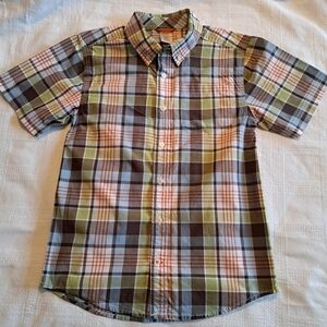 Gymboree boys size 7/8 or Medium button down plaid shirt
